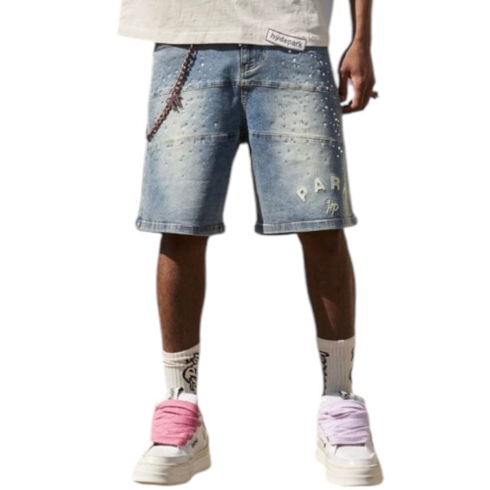 Hyde Park Studded Park Velocity Denim Short (Blue)