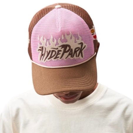 Hyde Park Nothing But Net Trucker Hat (Pink/Brown)