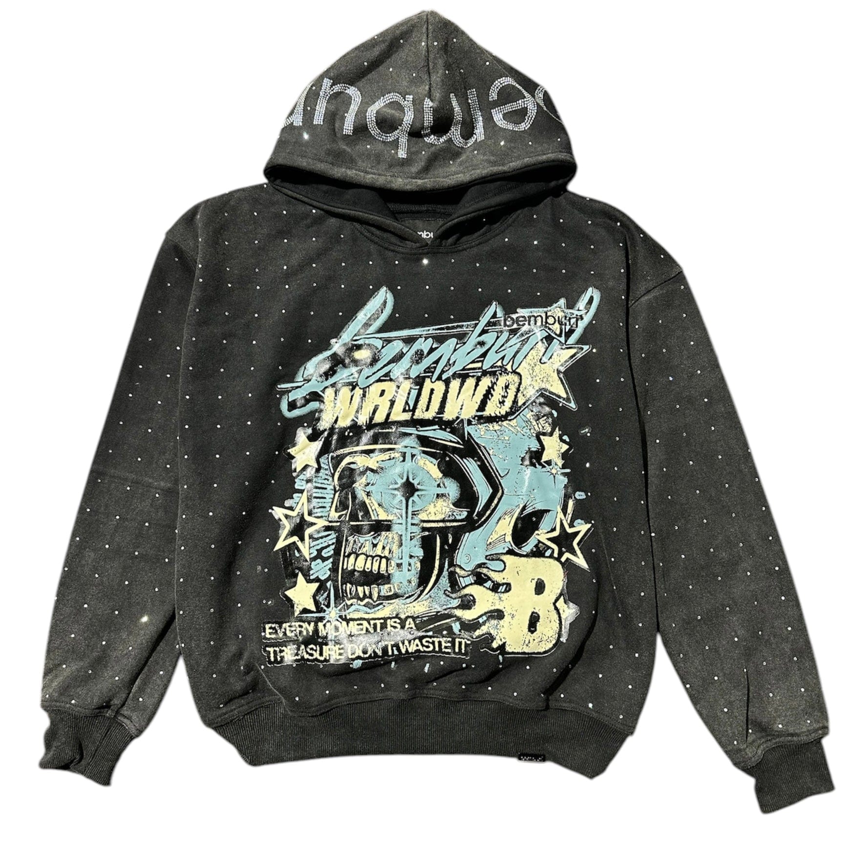 Bemburi Worldwide Stoned Hoodie (Black Wash)