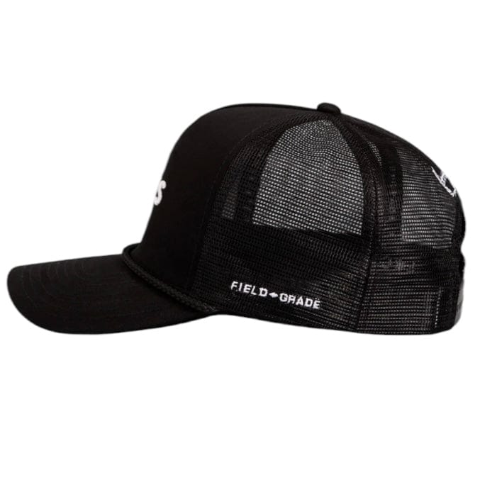Field Grade No F*cks Given Twill Meshback Trucker Hat (Black) 1004994