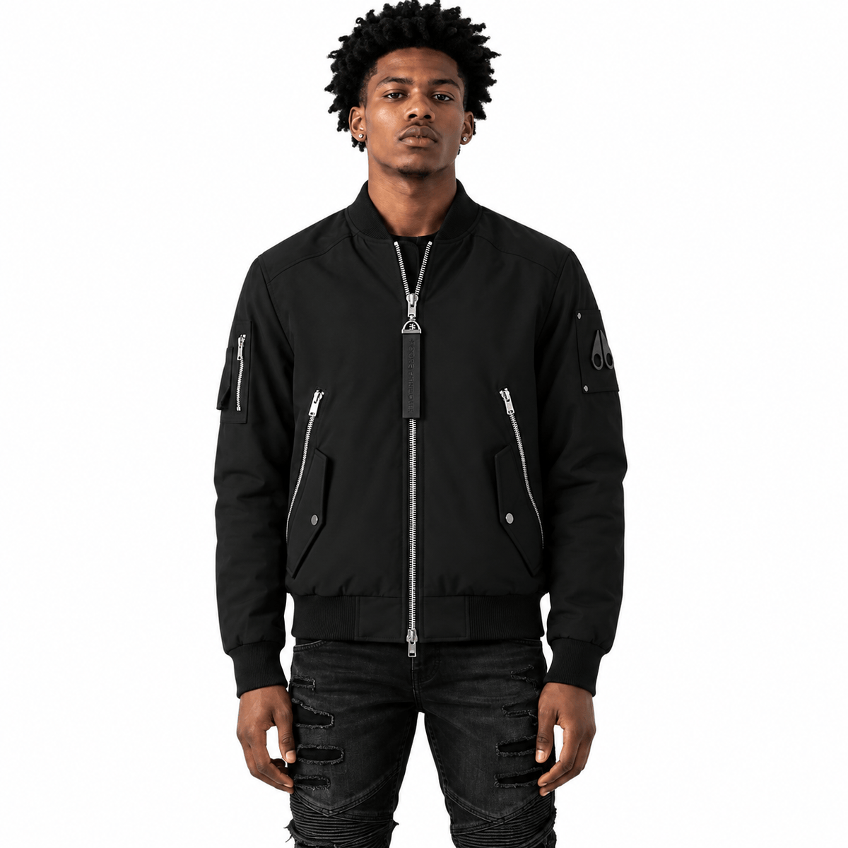 Moose Knuckles Courville Bomber Jacket (Black)