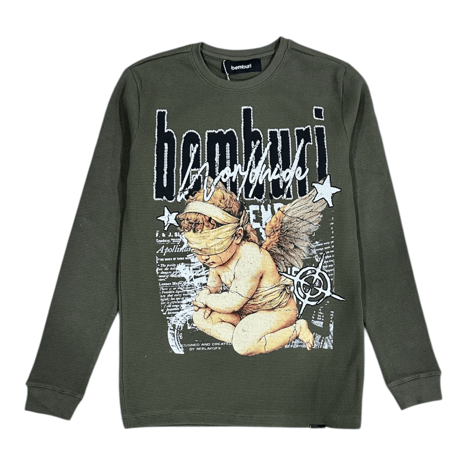 Bemburi Blind Angel Thermal Crewneck (Olive)