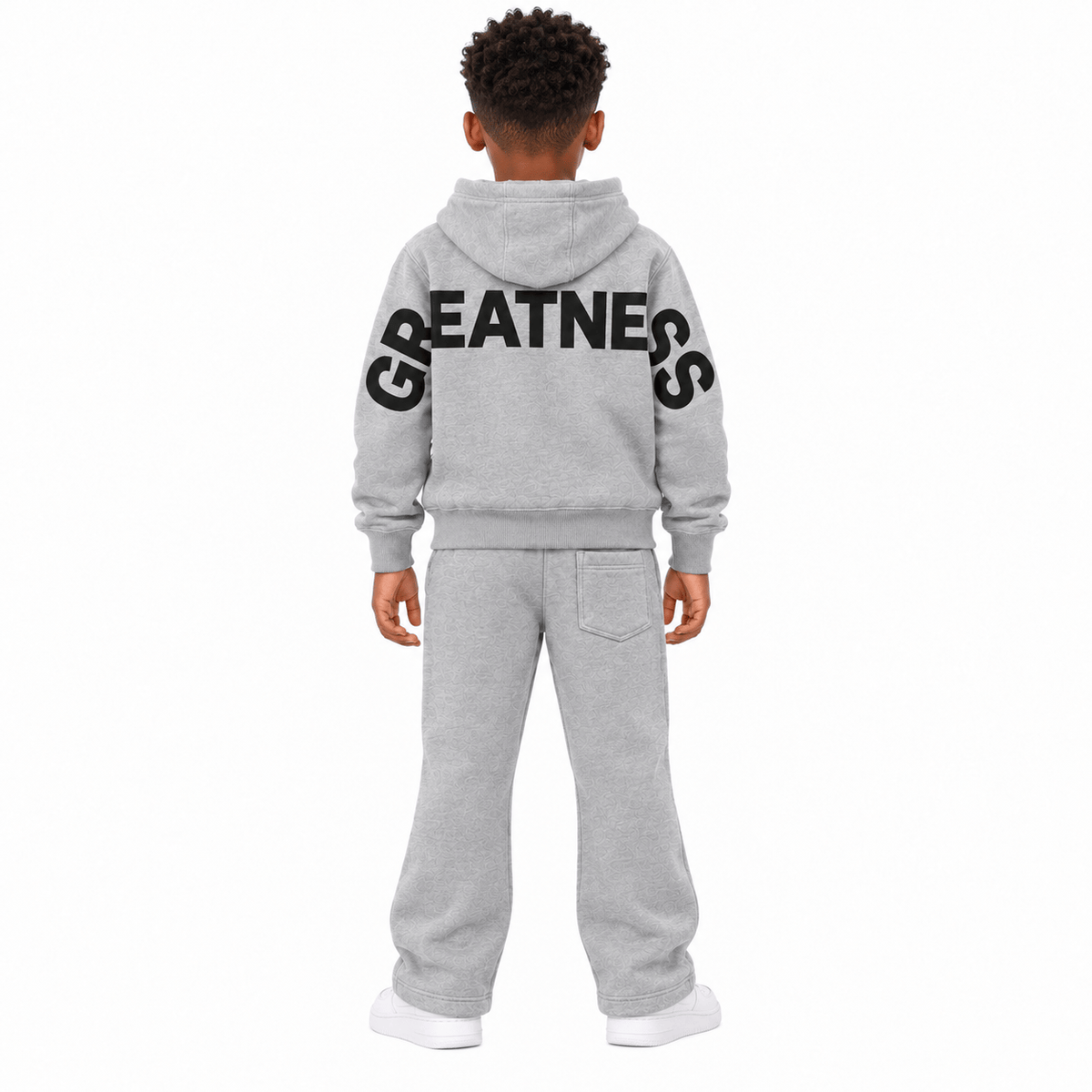 Kids See You In Paradise Wingspan Hoodie & Sweatpants Set (H/Charcoal)