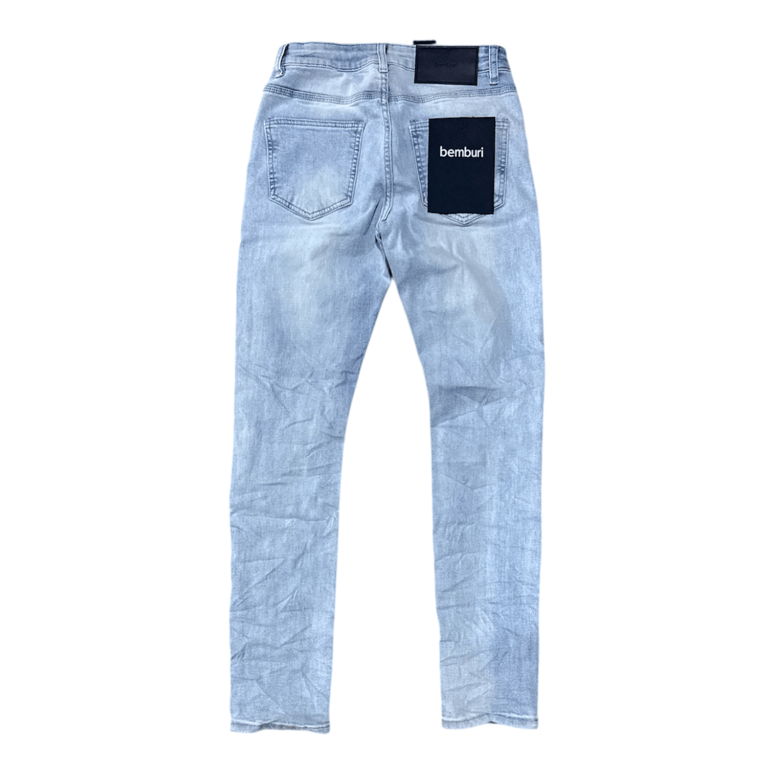Bemburi Skinny Fit Distressed Denim Jean (Light Blue Wash) M8767D