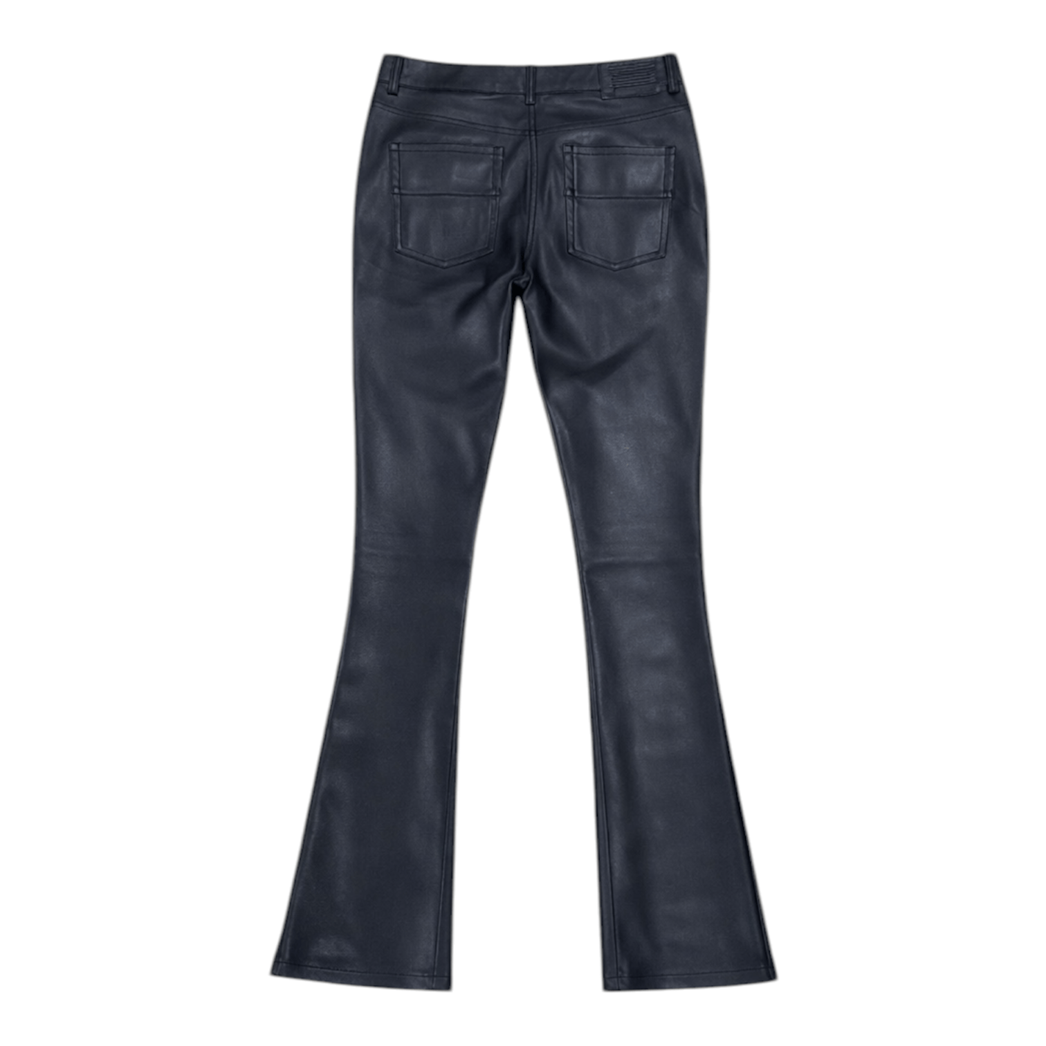Serenede Stone Stacked Faux Leather Pant (Black) STONE-BLKSTACK