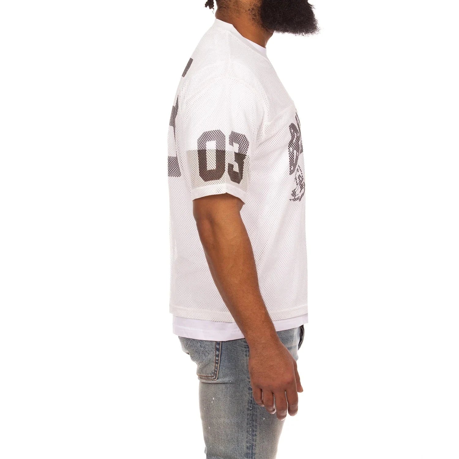 Billionaire Boys Club BB Varsity SS Knit Cropped Fit Tee (White) 851-6314