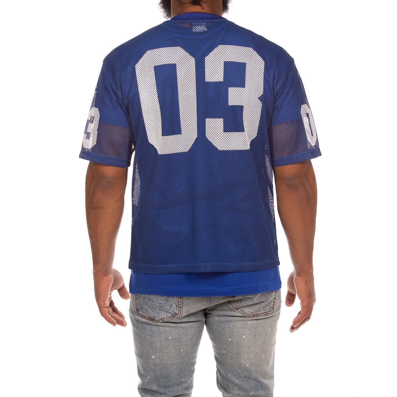 Billionaire Boys Club BB Varsity SS Knit Cropped Fit Tee (Navy Peony) 851-6314