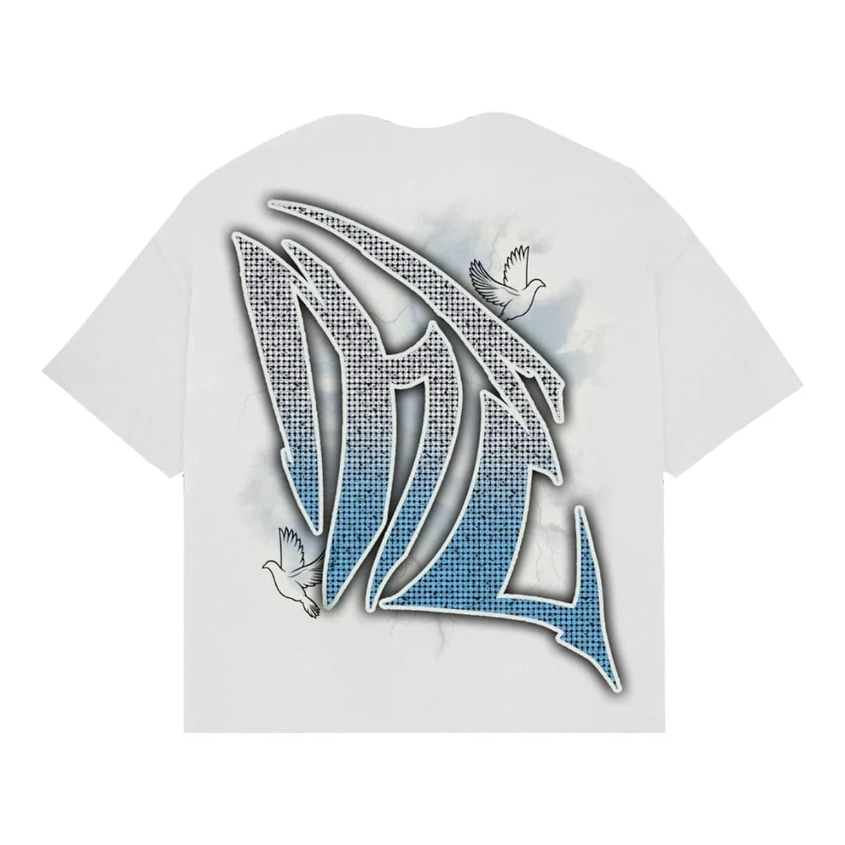 Mixed Emotion Dove Rhinestone Tee (White)