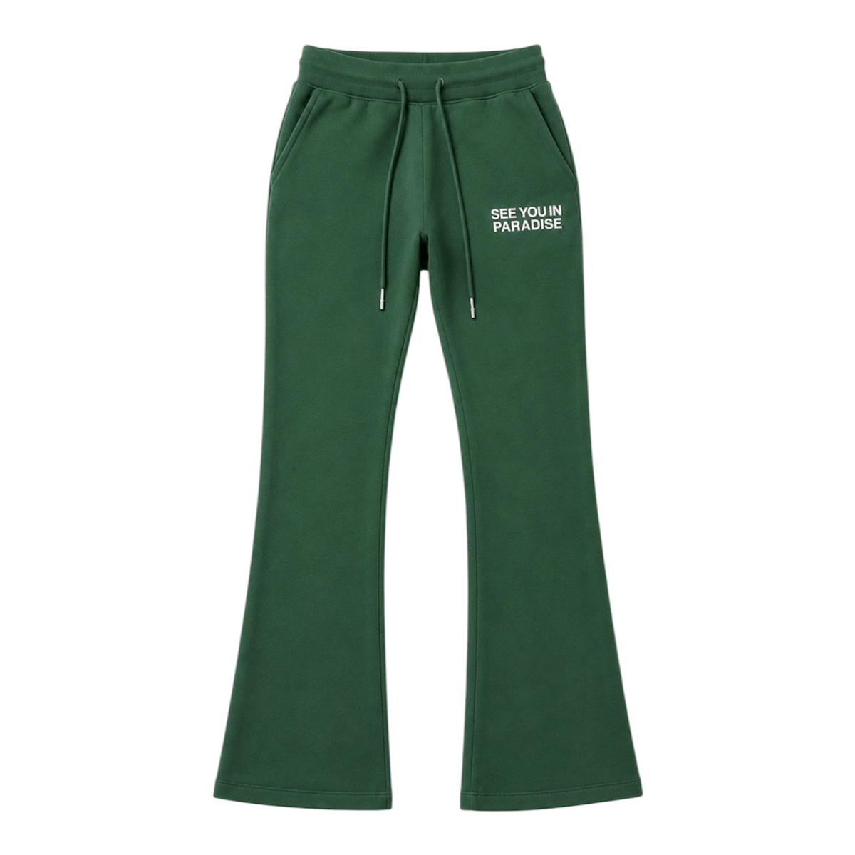 See You In Paradise Stacked Wingspan Sweatpants (Green/White) 8816L