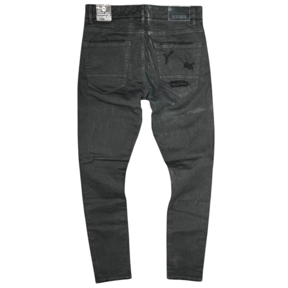 Jordan Craig Martin Skinny Fit W/ Shreds Denim (Jet Black) JT1208A