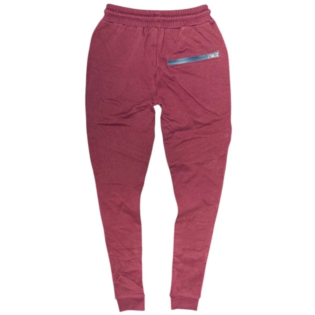 Fifth Loop Zipper Sweatpants (Burgundy) FLP024