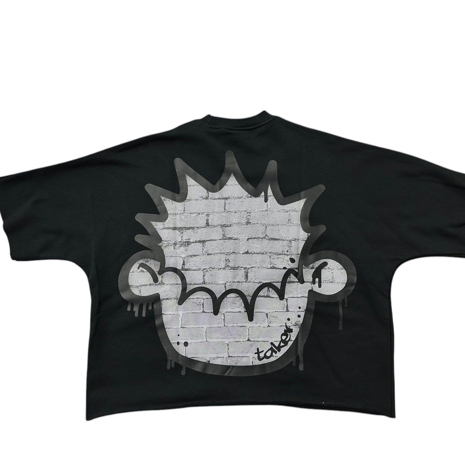Taker Big Face High Life Print Oversized Tee (Black/Grey) TS575