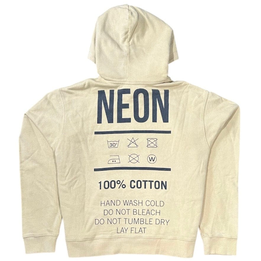 Neon Denim Care And Content Hoodie (Beige) STH-117