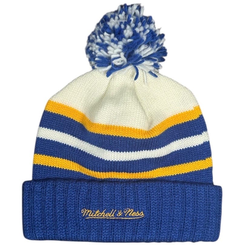 Mitchell & Ness Color Block Warriors Beanie (Royal) 050KZ