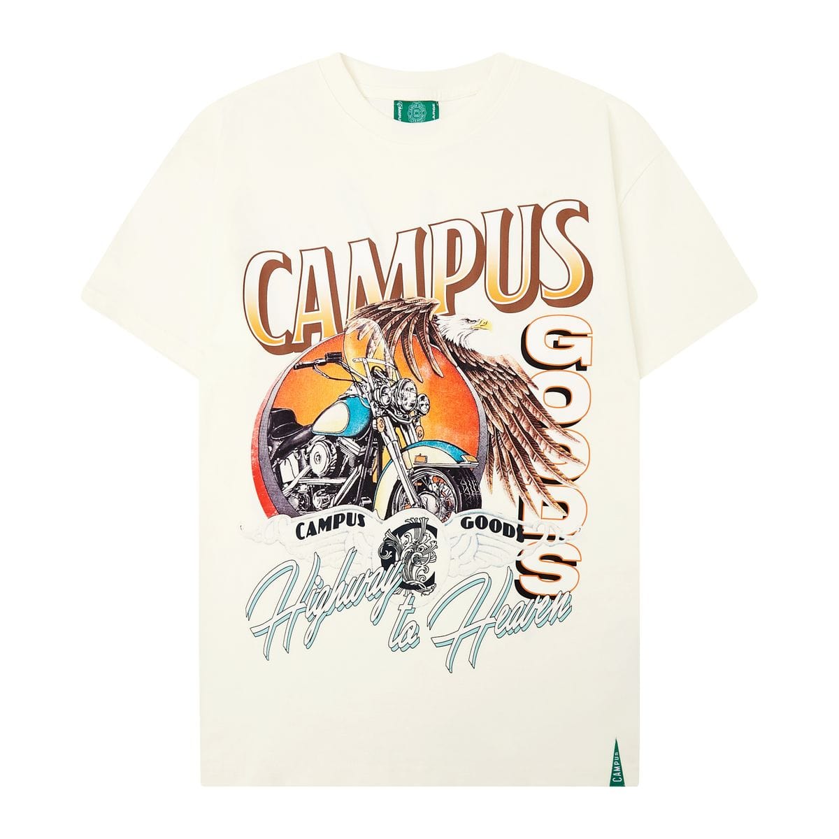 Campus Goods Highway Cropped Tee (Cream) CG-SUM-19