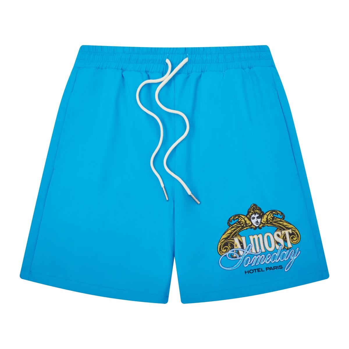 Almost Someday Prague Nylon Shorts (Blue) AS-SUM-026
