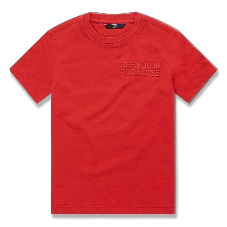 Boys Jordan Craig Paradise Tonal Tee (Red) 9097AB