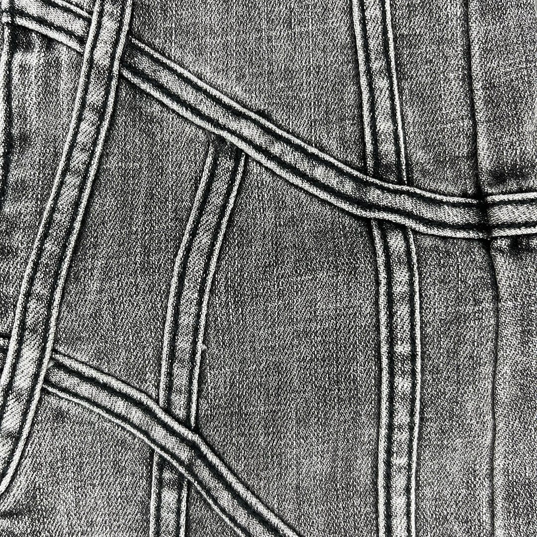 Valabasas Streak Flared Stacked Denim (Grey Washed) VLBS6041
