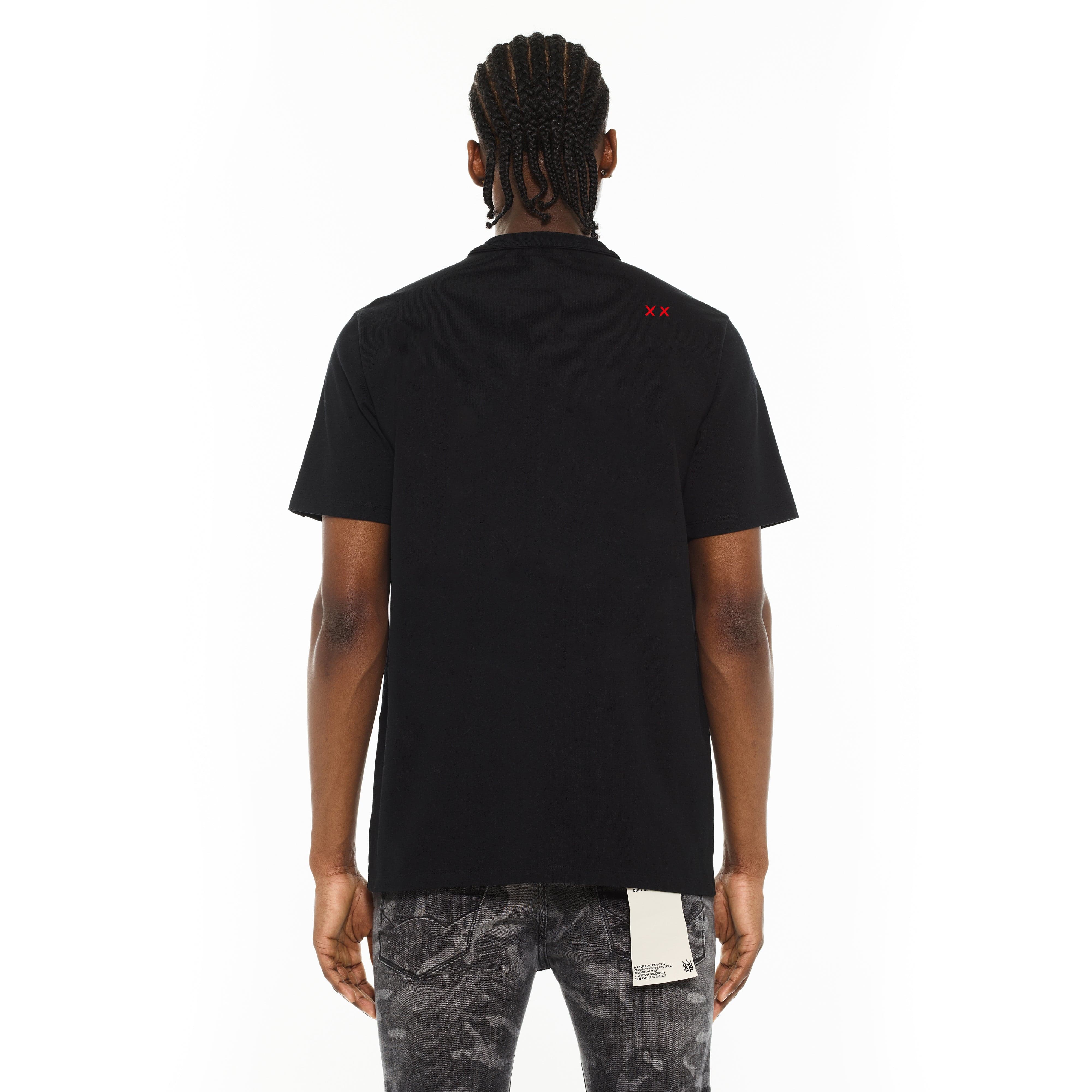 Cult's Crew Neck Tee - Rock N Roll in Black