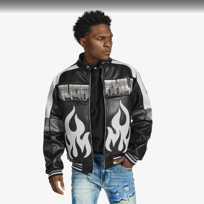 "Alchemy" Racer Jacket (black/white)