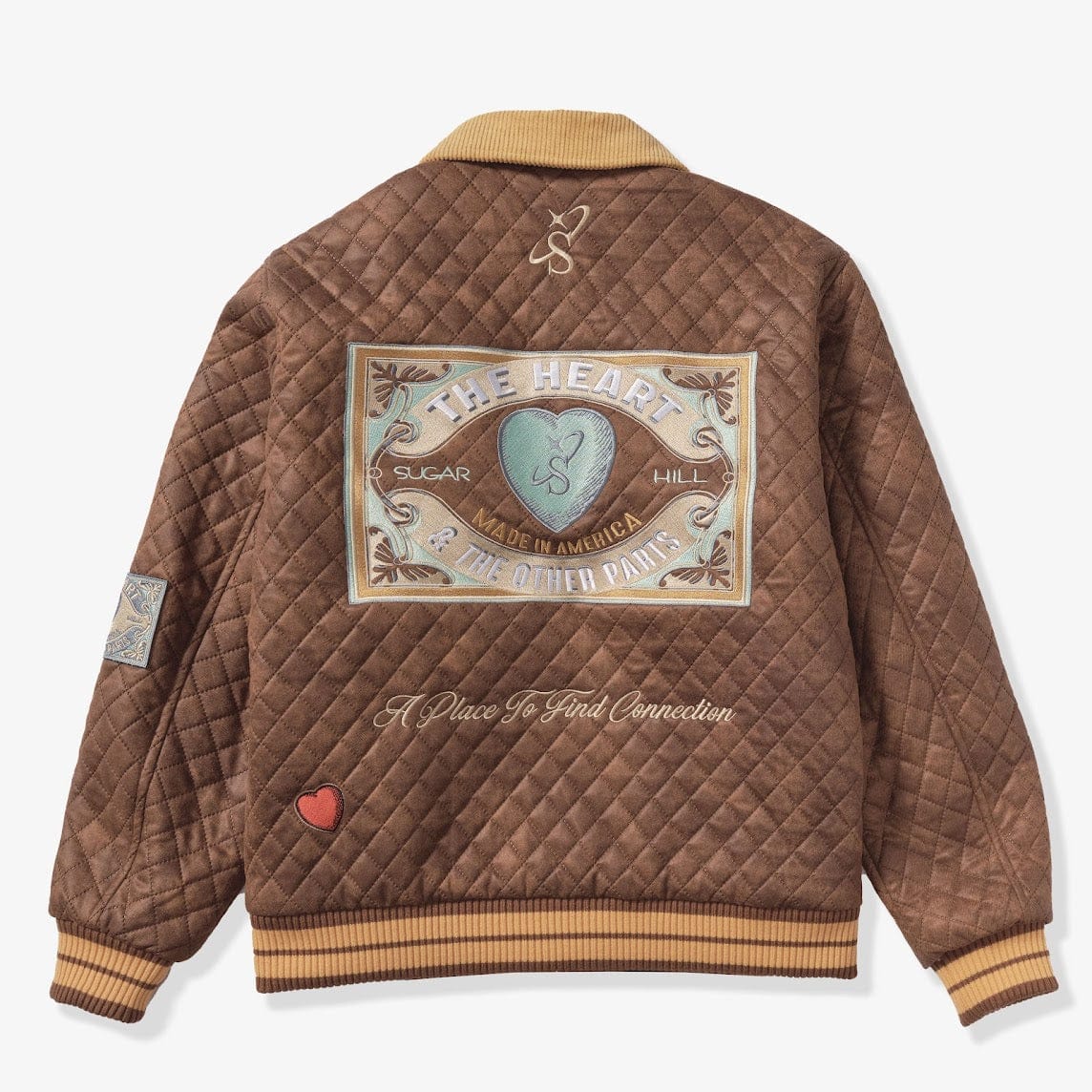"The Heart" Quilted Jacket (brown)