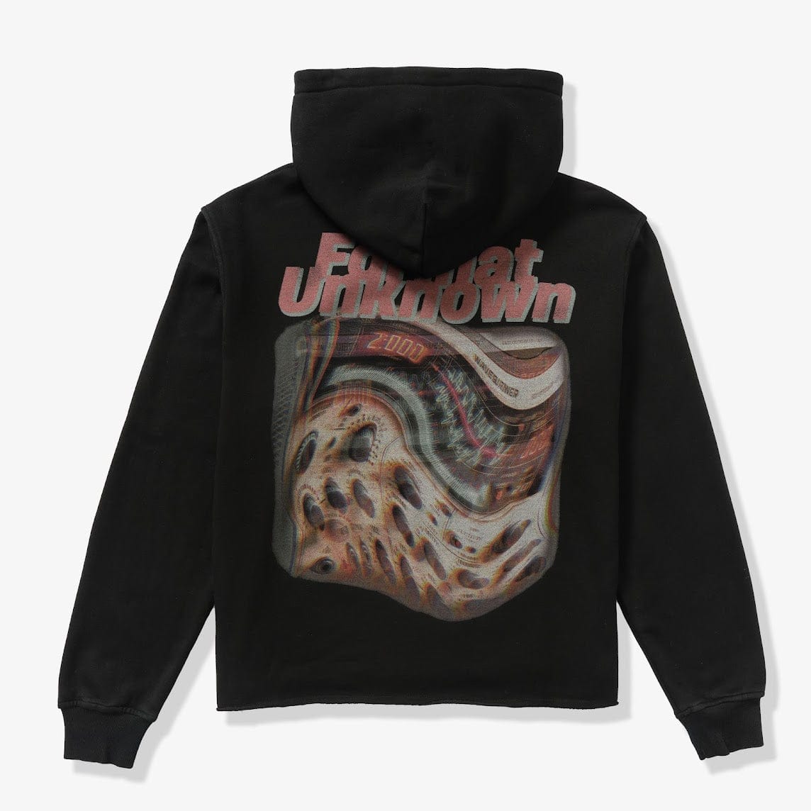 "LO-FI" Cropped Hoodie (black vintage)