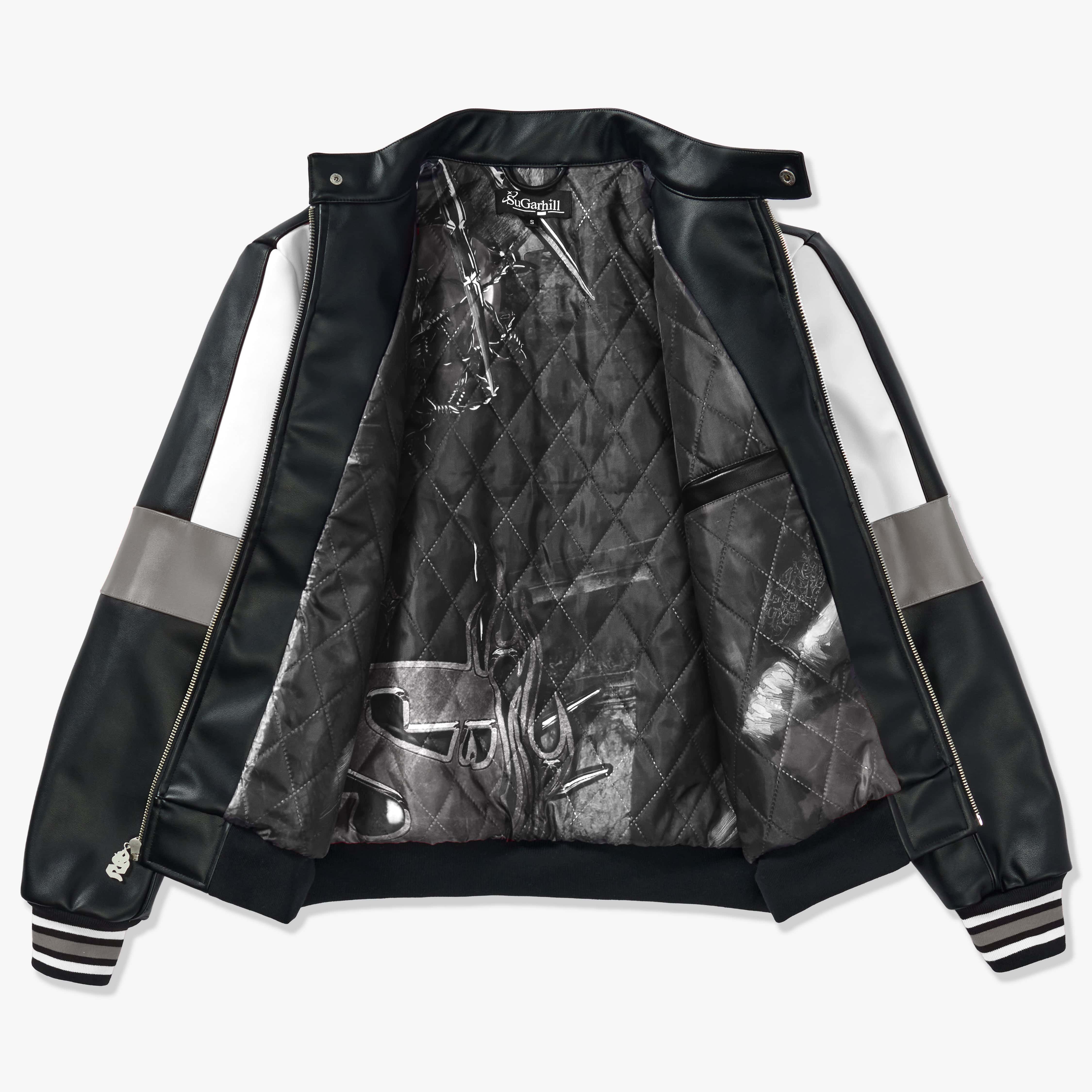 "Alchemy" Racer Jacket (black/white)