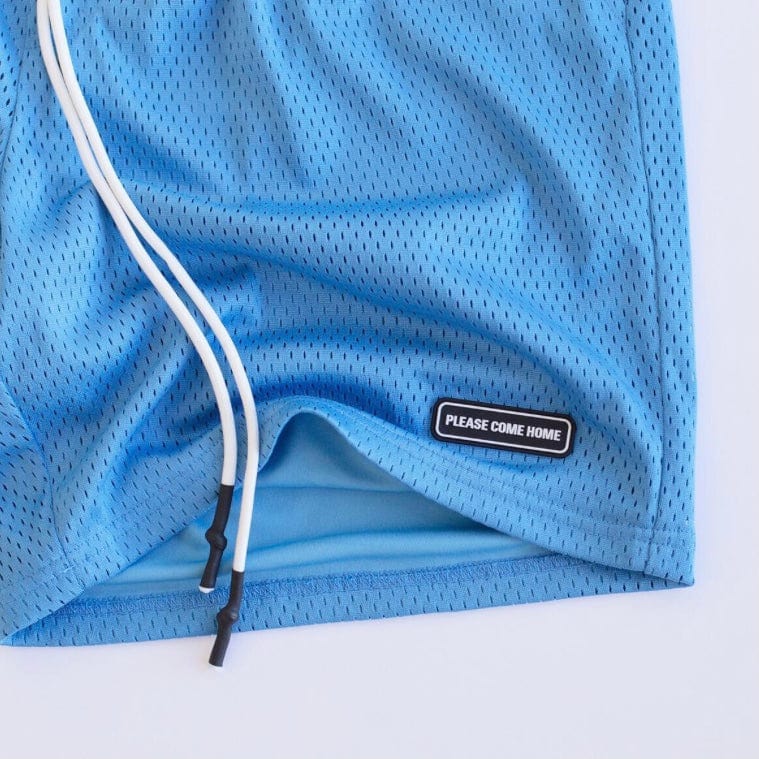 Please Come Home Premium Mesh Short (Carolina Blue) PCH-SUM23-0323