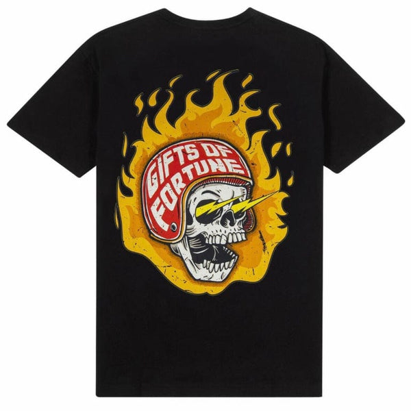 Gift Of Fortune Lighting Skull T Shirt (Black)