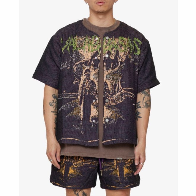 Valabasas Ghost Hand Tapestry Shirt (Purple) VLBS022302