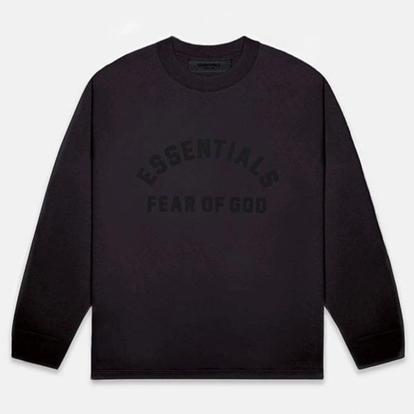 Fear Of God Essentials LS Tee (Jet Black) 125SP232016F – City Man USA