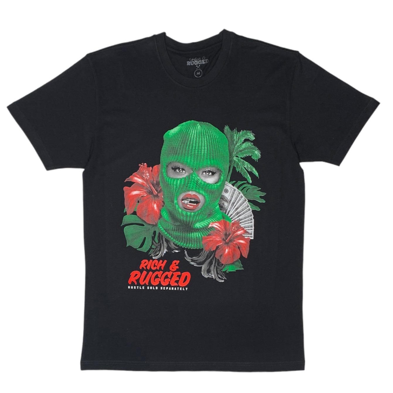 Rich & Rugged Plain Jayne T Shirt (Black/Green) RRPJA-BLK
