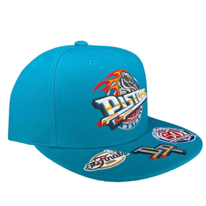Mitchell & Ness Nba Detroit Pistons Front Face Hwc Snapback (Teal)