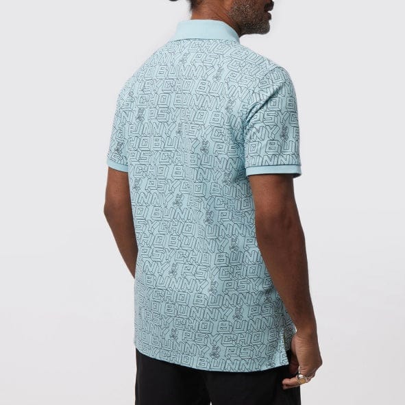 Psycho Bunny Dayton Fashion Jacquard Polo (Seafoam) B6K219Y1PC