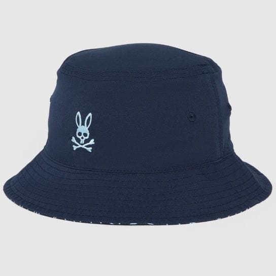 Psycho Bunny Dayton Reversible Bucket Hat (Navy) B6A213Y1HT