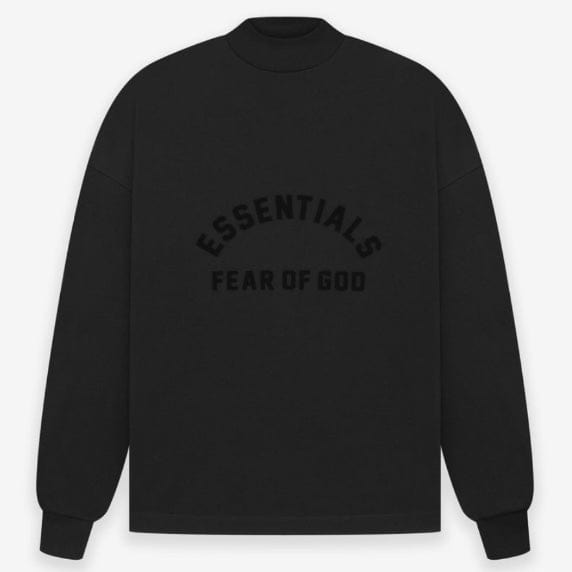 Fear Of God Essentials LS Tee (Jet Black) 125SP232010F