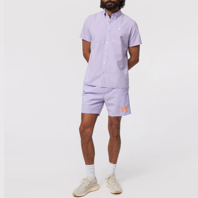 Psycho Bunny Kingwood Hydrochromic Swim Trunk (Lavender) B6W945Y1PO