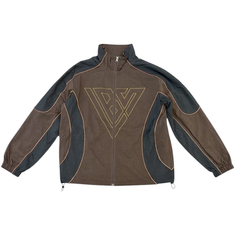 Valabasas Palms Zip Up Track Jacket (Brown) VLBS-VHD1-1022