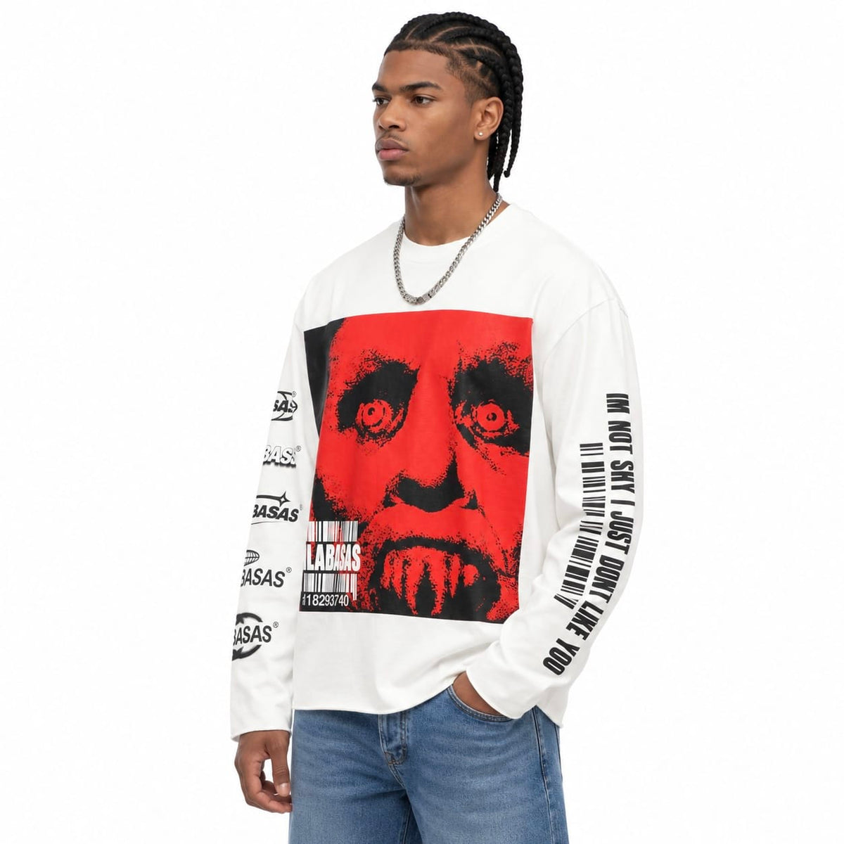 Valabasas Shy Long Sleeve Tee (White) VLBS-VCR1-1012