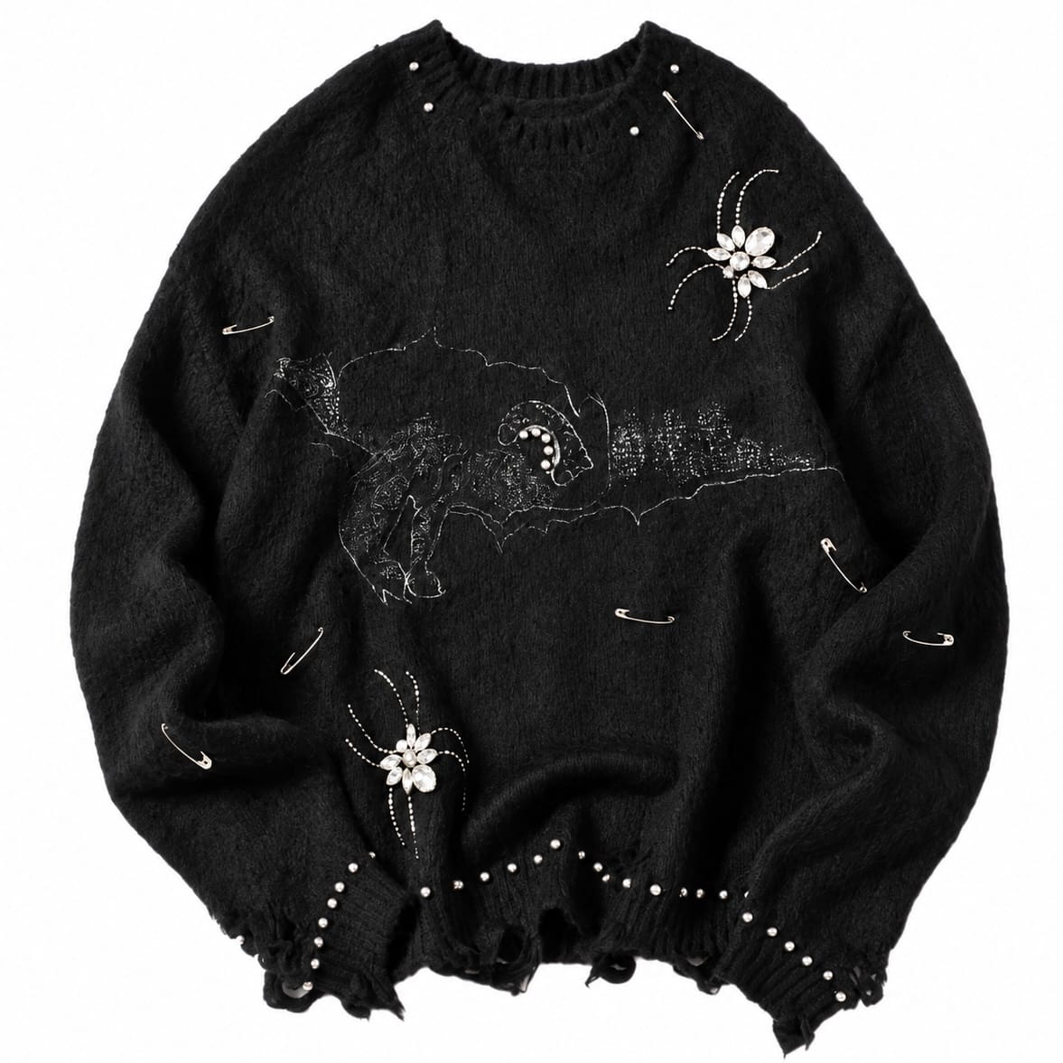 Valabasas Creepin Crewneck Sweatshirt (Black) VLBS-VCR1-1007
