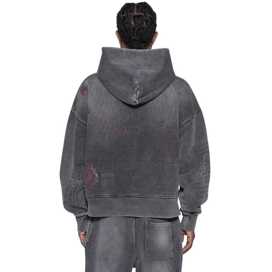Ksubi Skool Halen Zip Hoodie (Charcoal Fade) MFA26FL014