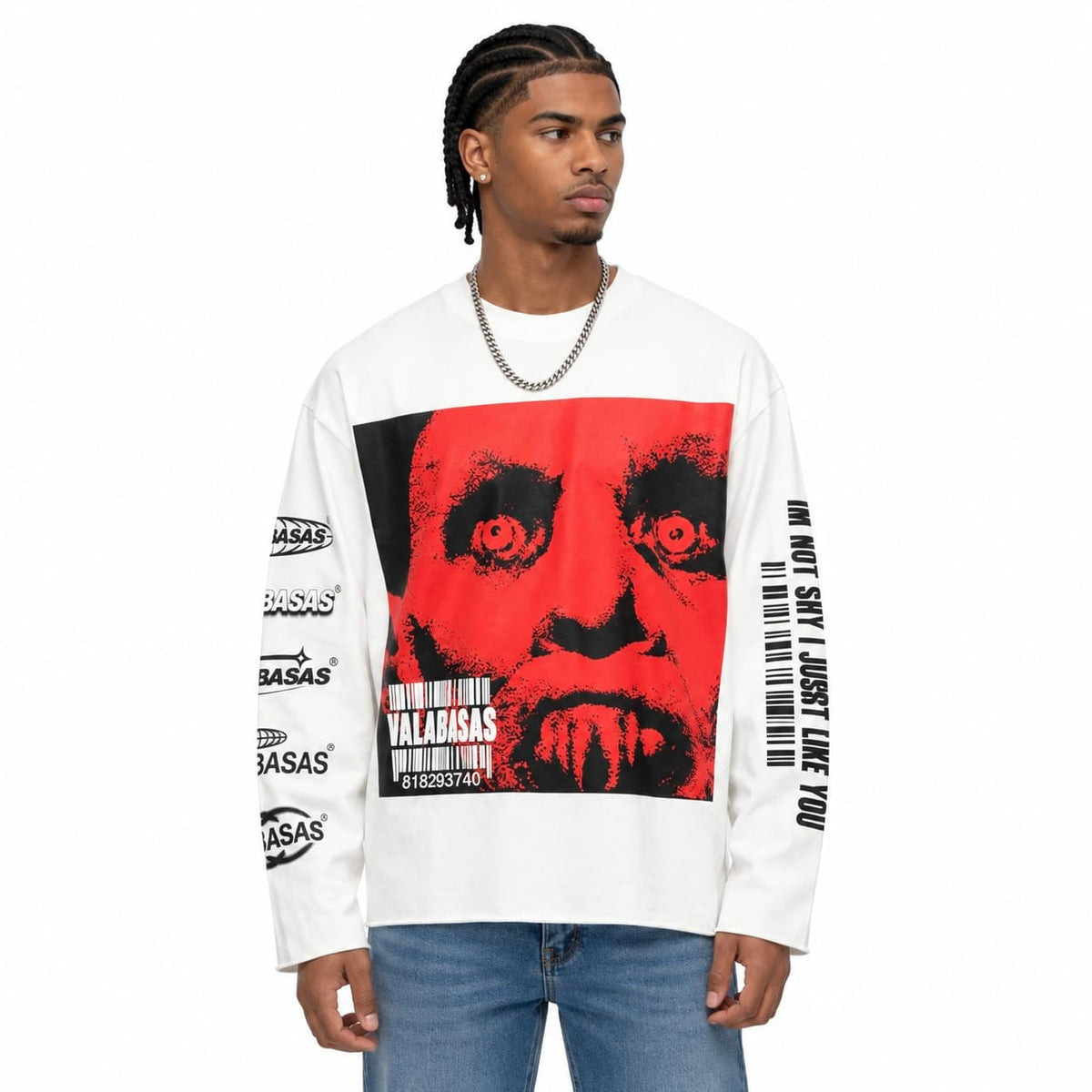 Valabasas Shy Long Sleeve Tee (White) VLBS-VCR1-1012