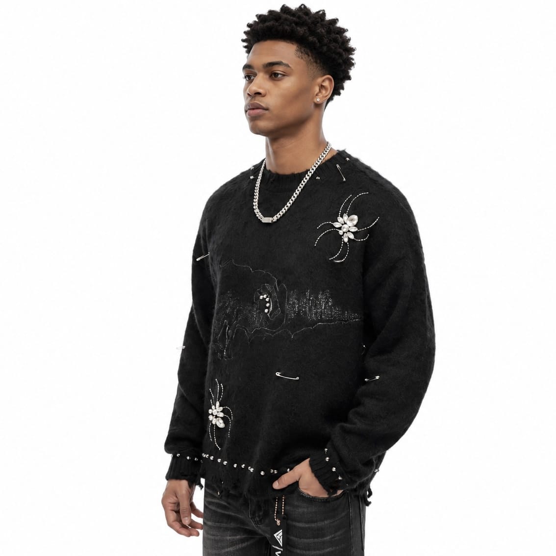 Valabasas Creepin Crewneck Sweatshirt (Black) VLBS-VCR1-1007
