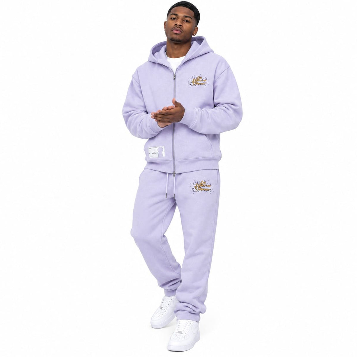 By Appointment Only Past Behind Us Zip Hoodie & Sweatpants Set (Purple)