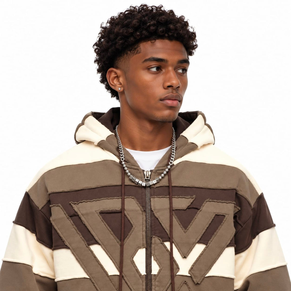 Valabasas Reimagined Zip Up Hooded Jacket (Brown) VLBS-VJK-26001