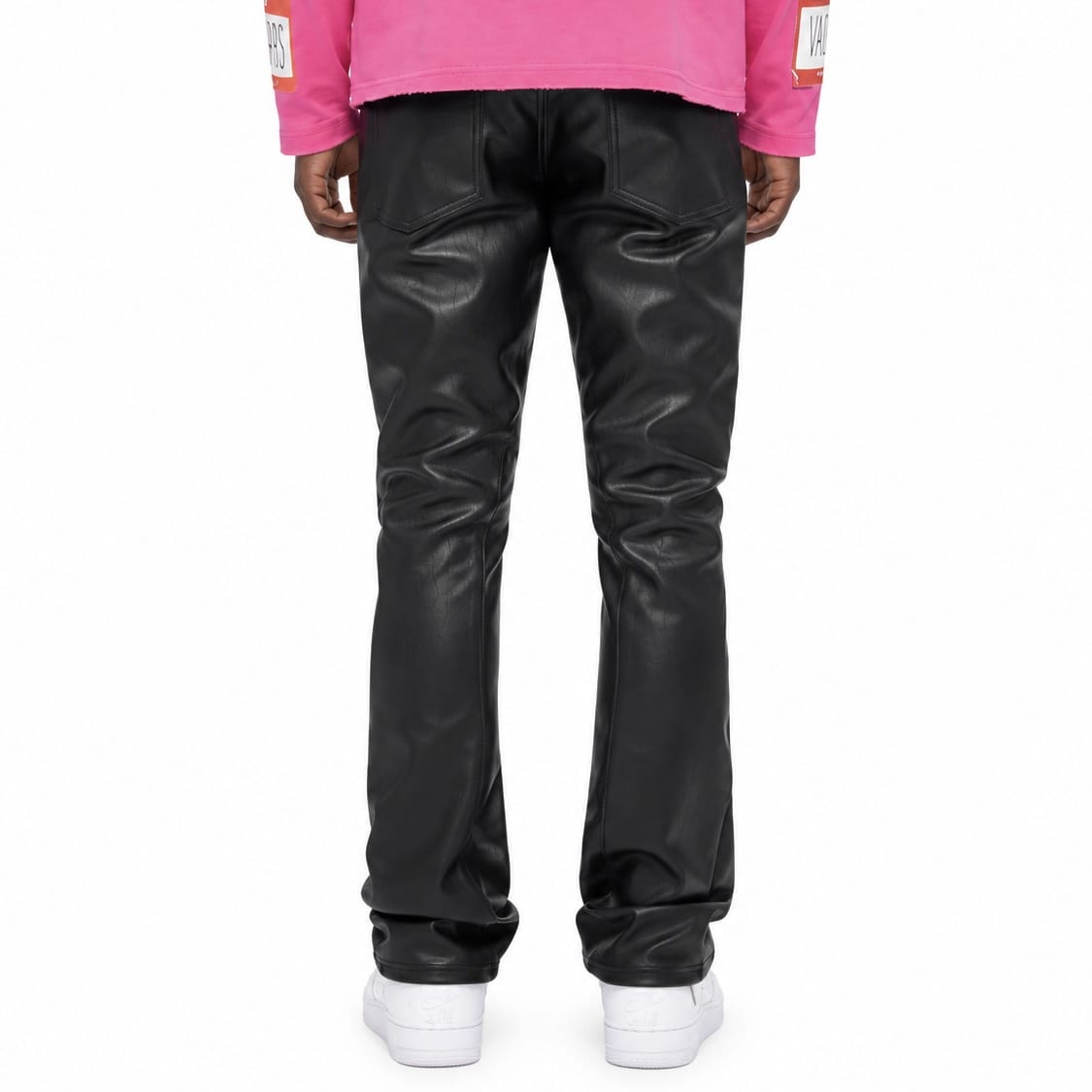 Valabasas Mr. Stacked Denim Jean (Black Leather) VLBS-VJ3-1005