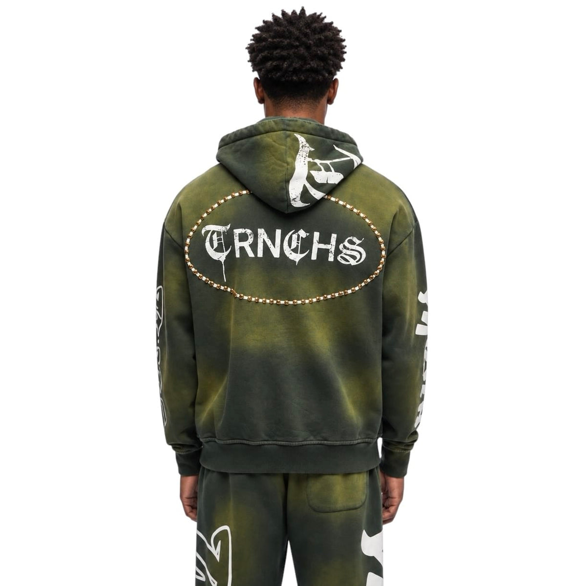 Trnchs Dominion Zip Up Hoodie & Pants Set (Green)