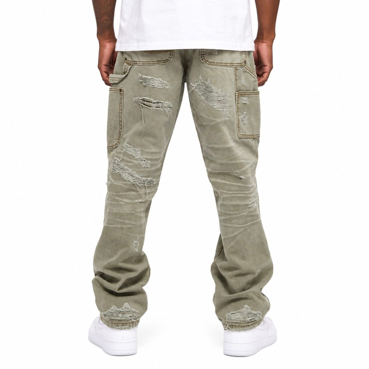 Valabasas Booker Canvas Straight Jeans (Light Olive) VLBS-VJ10-1006