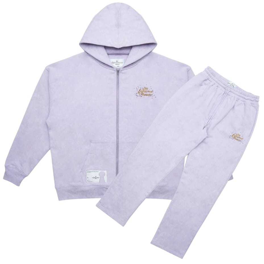 By Appointment Only Past Behind Us Zip Hoodie & Sweatpants Set (Purple)