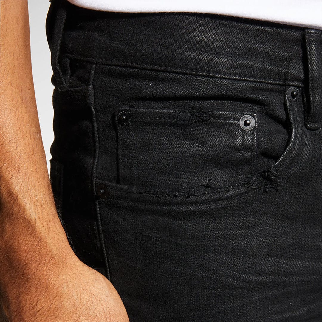 Purple Brand Low Rise Skinny Jean (Black Resin 3D) P001-BLR